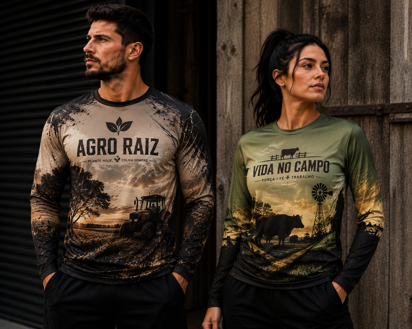 Camisas com impressão total